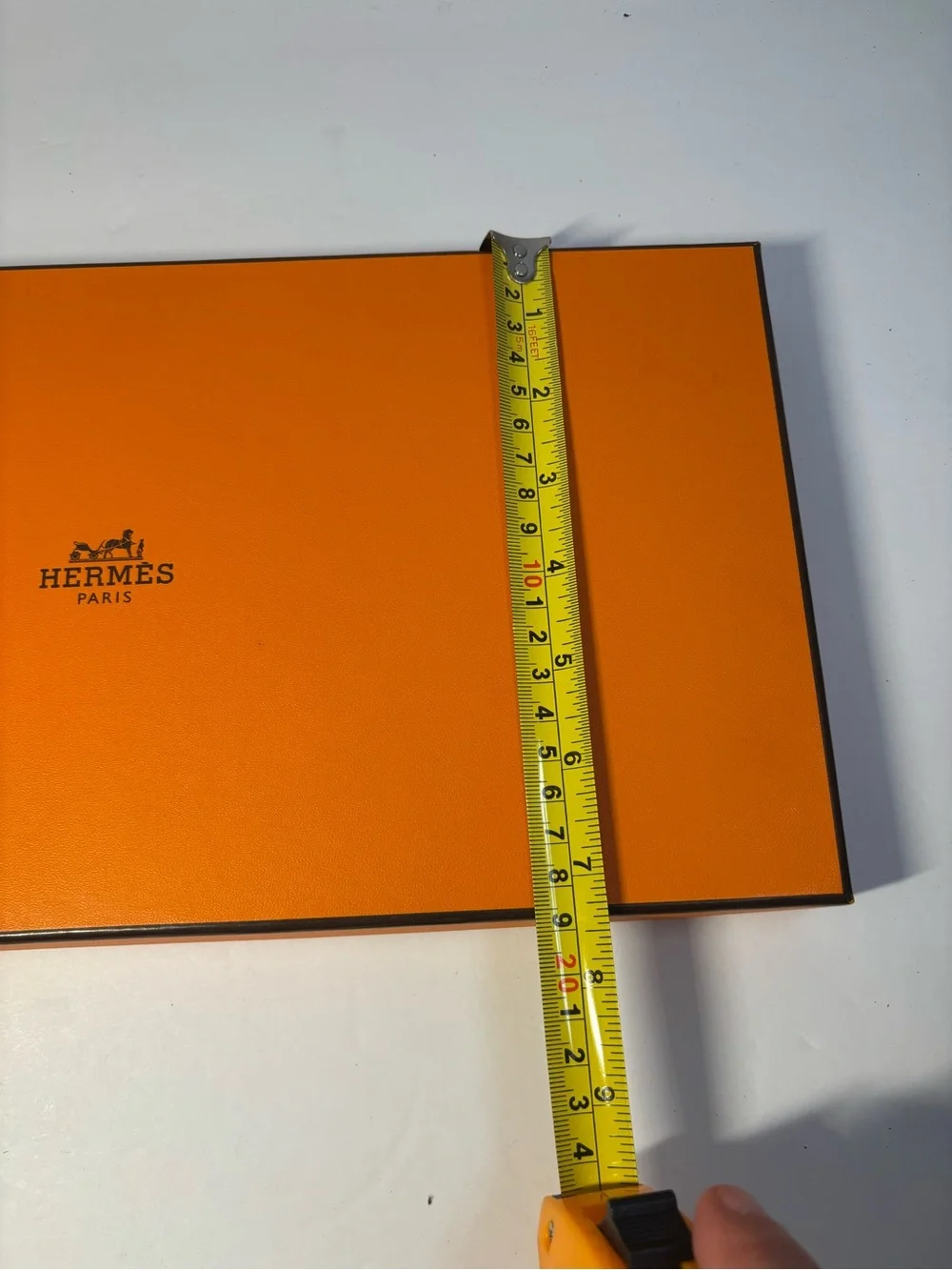 Empty Hermes gift box. 14 x 7.5